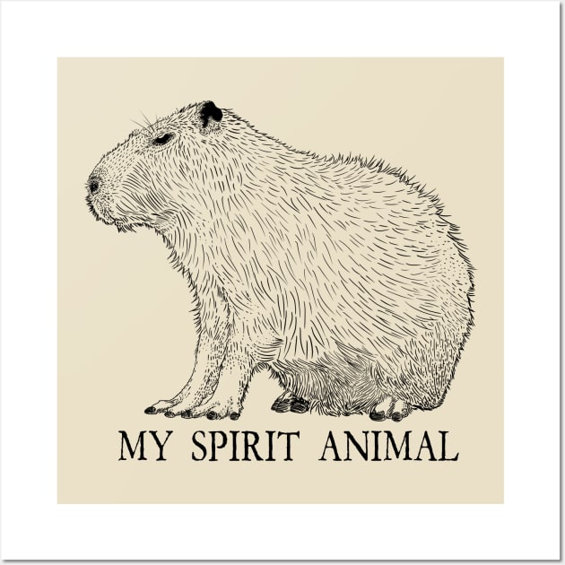 Capybara: My Spirit Animal Wall Art by ImpishTrends